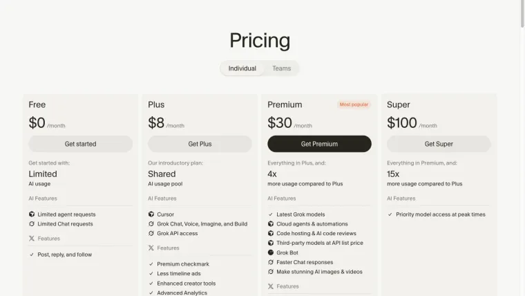 The existing capture of Cursor's current pricing page, used to check plan boundaries rather than coding performance.