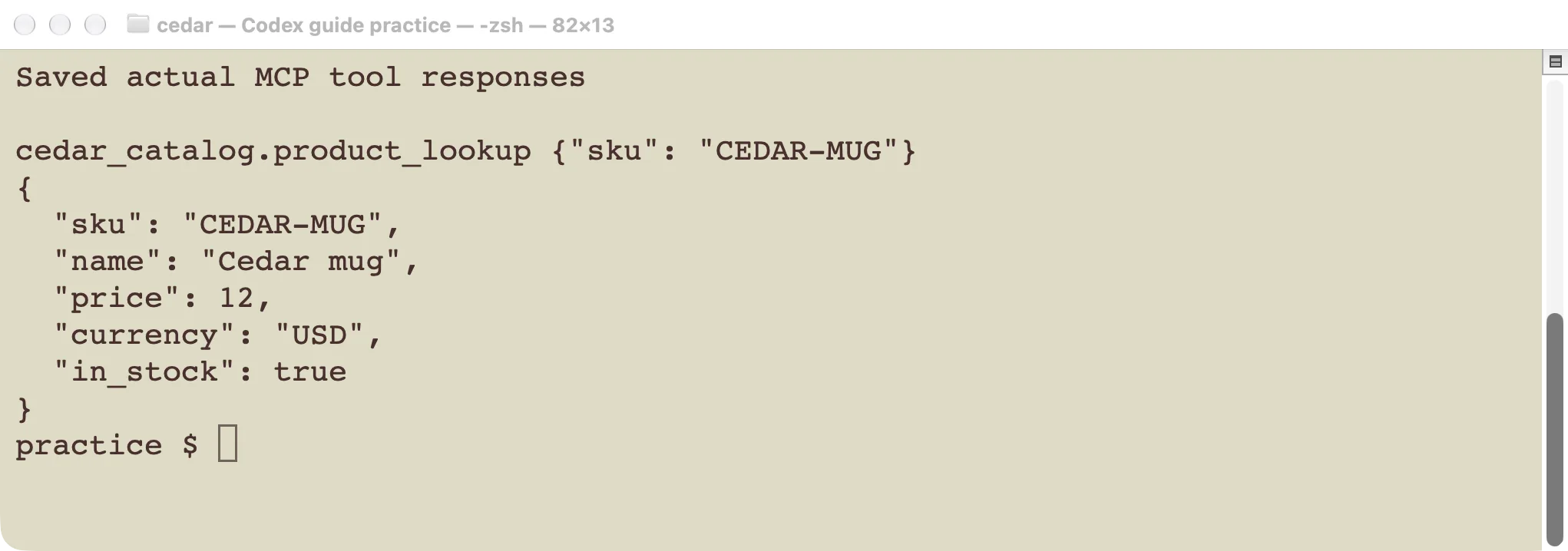 Actual saved HTTP catalog-tool response for CEDAR-MUG.