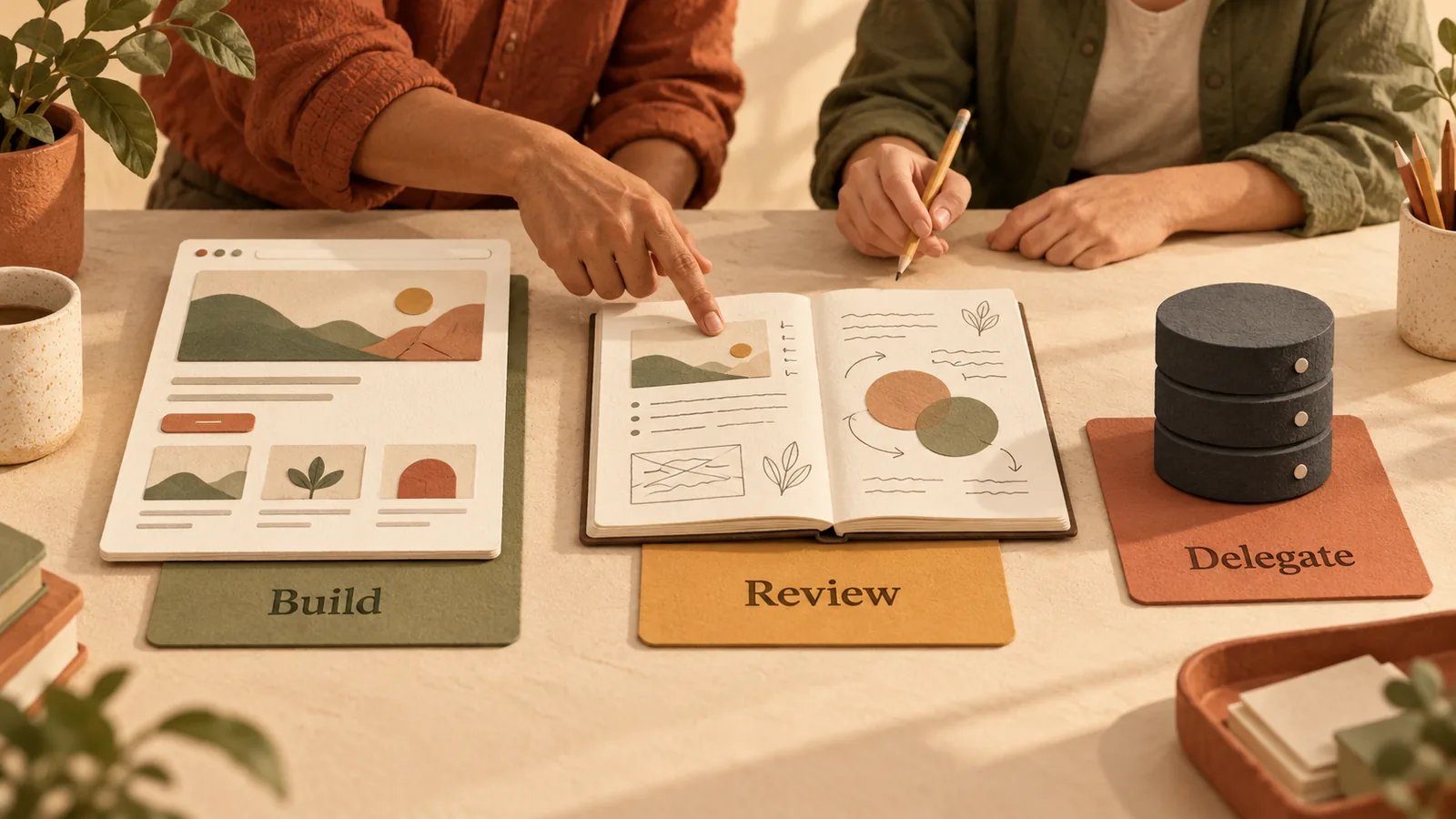 A designer's demonstrated page-design skill sits beside supervised research and a delegated database task